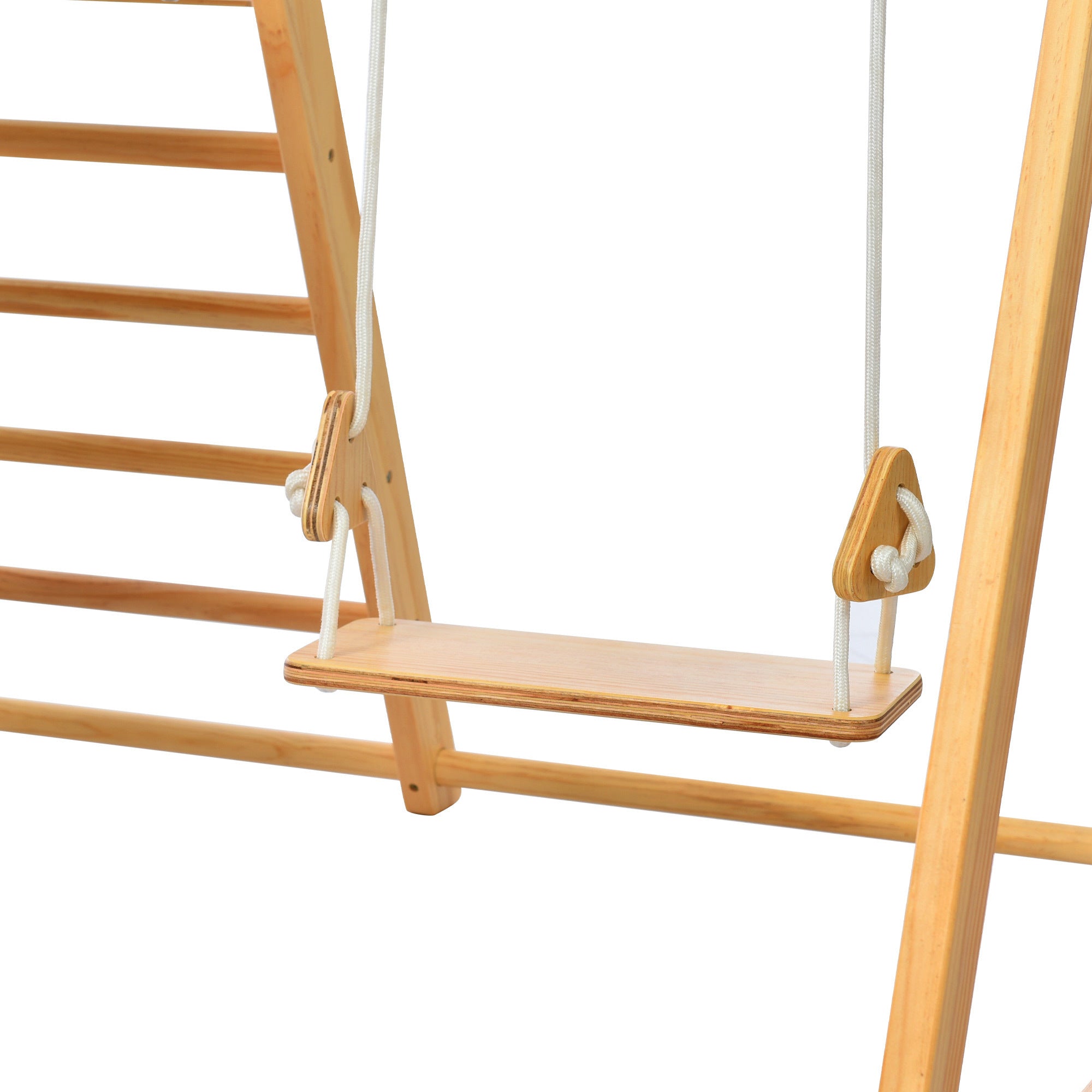Wooden Swing and Slide Set Indoor Foldable Climbing Playground Play set for Kids/Toddlers