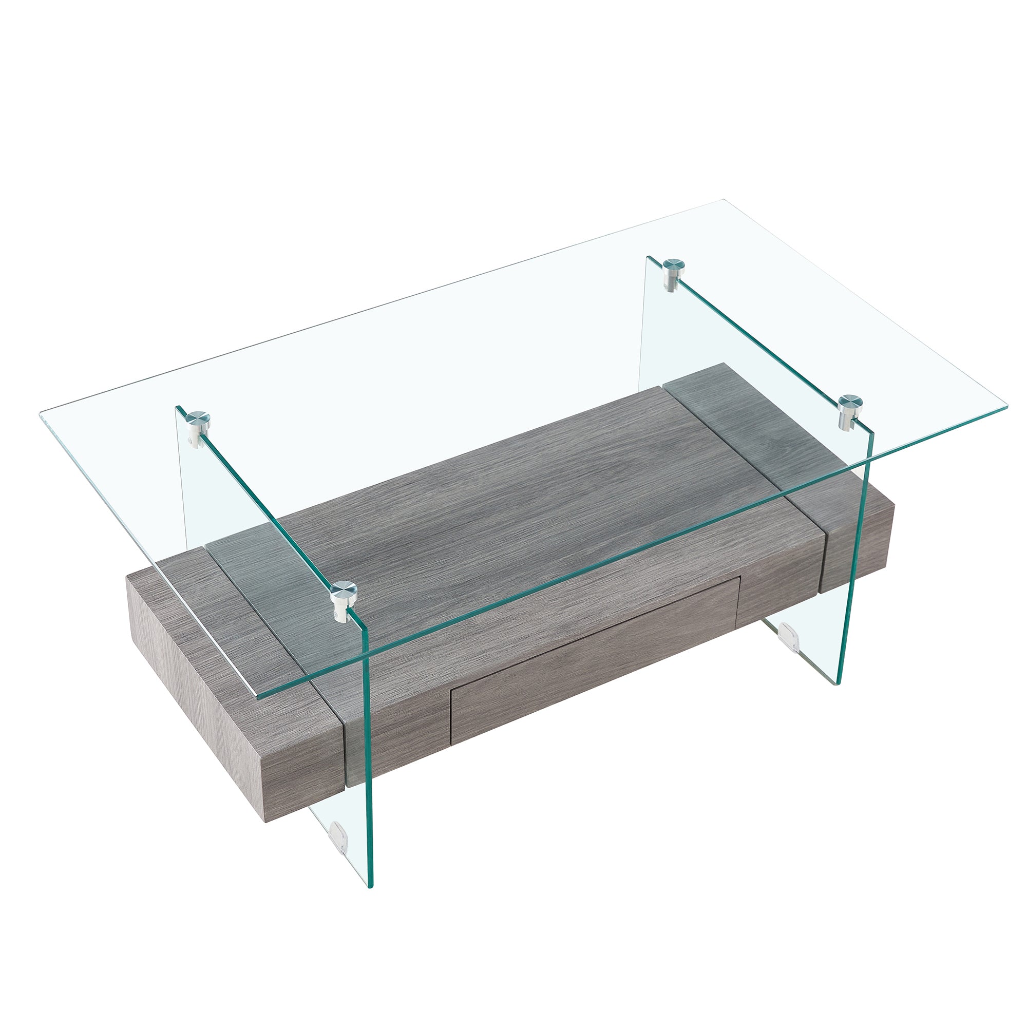 Glass coffee table
