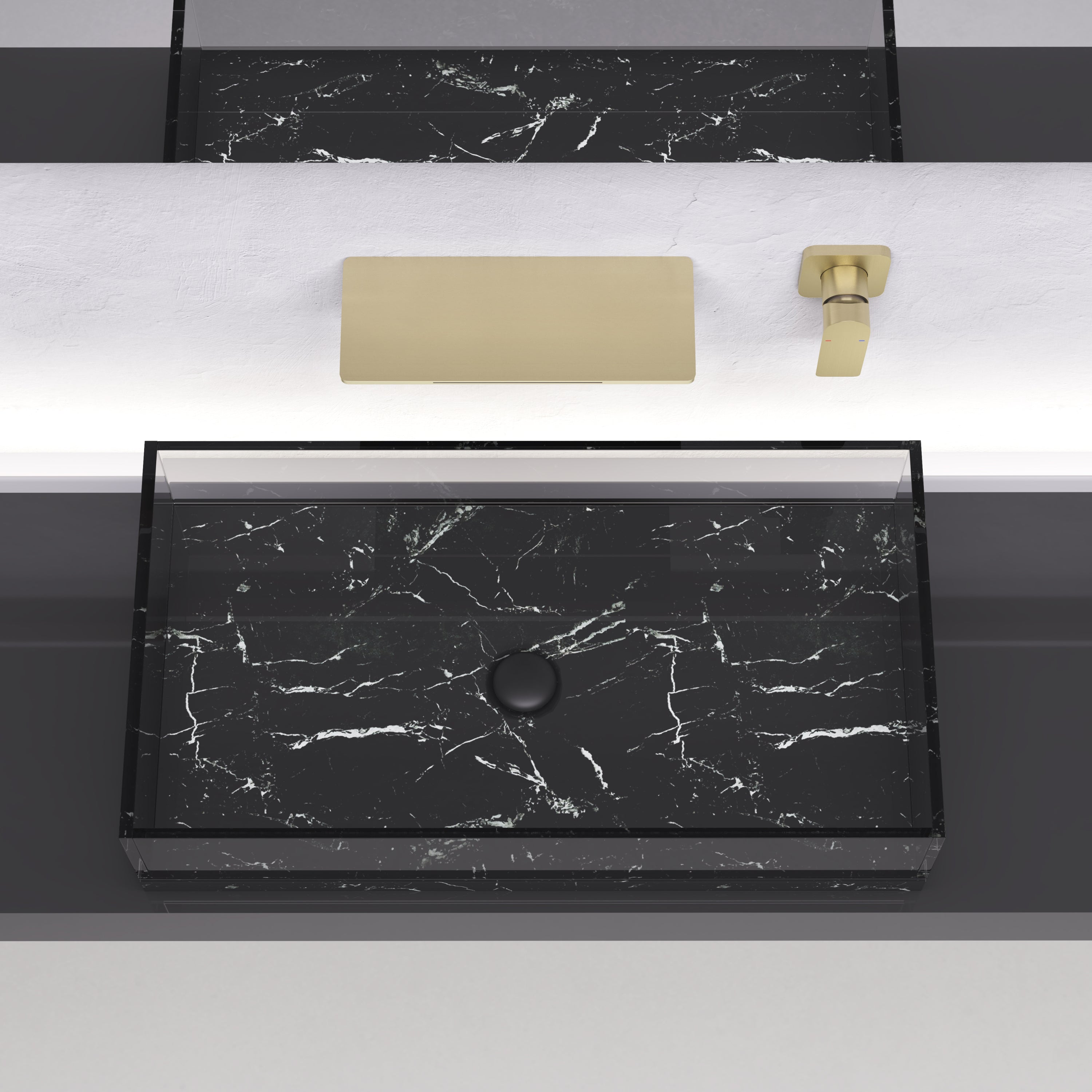 Waterfall Bathroom Sink Faucet - Gold