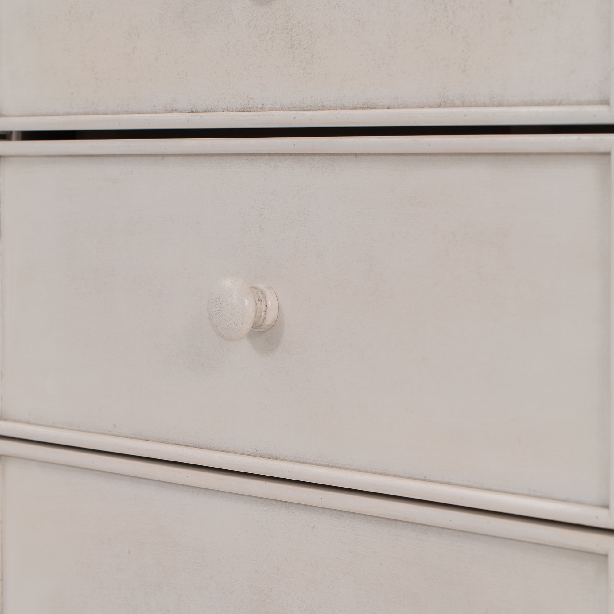 Rustic Wooden Dresser with 6 Drawers - Antique White