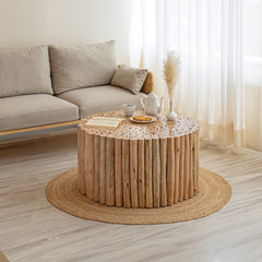 Rustic Art Wood Coffee Table - Natural