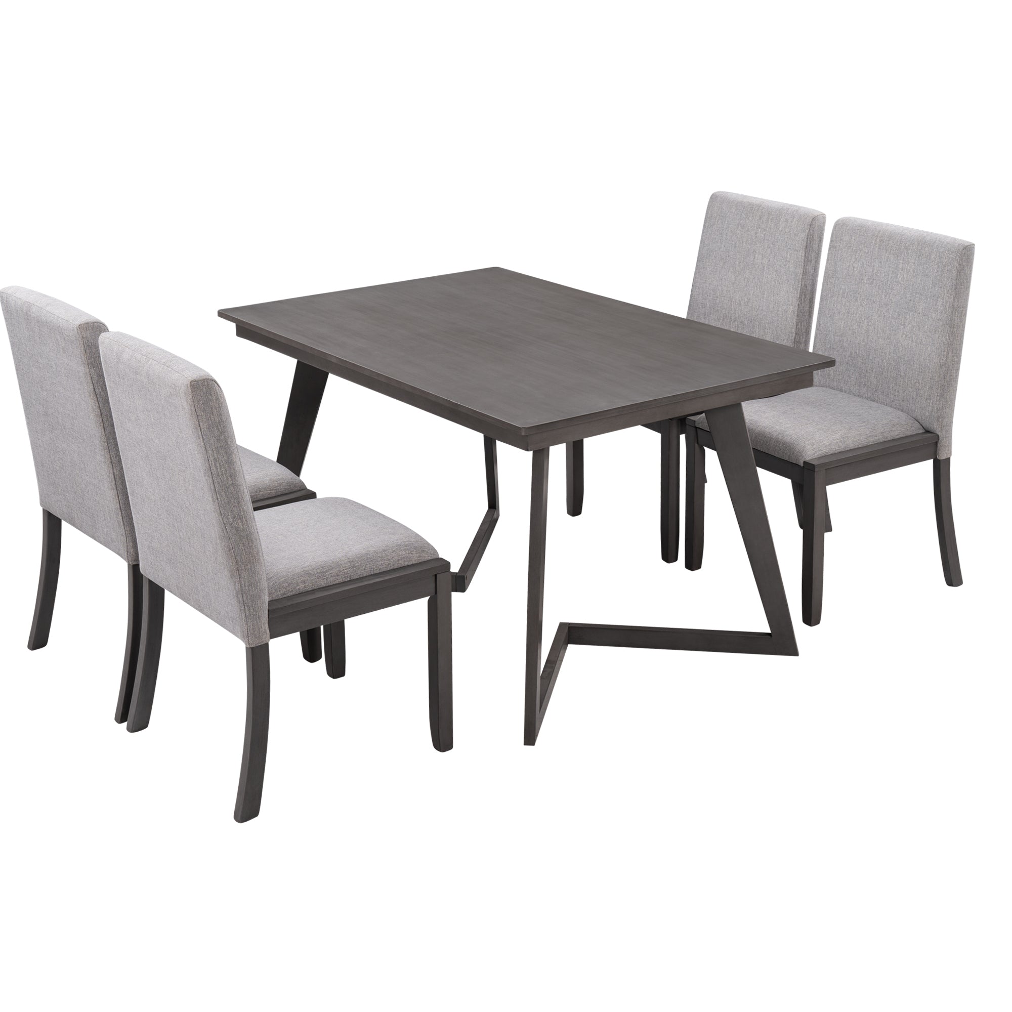 4 Linen Fabric Chairs