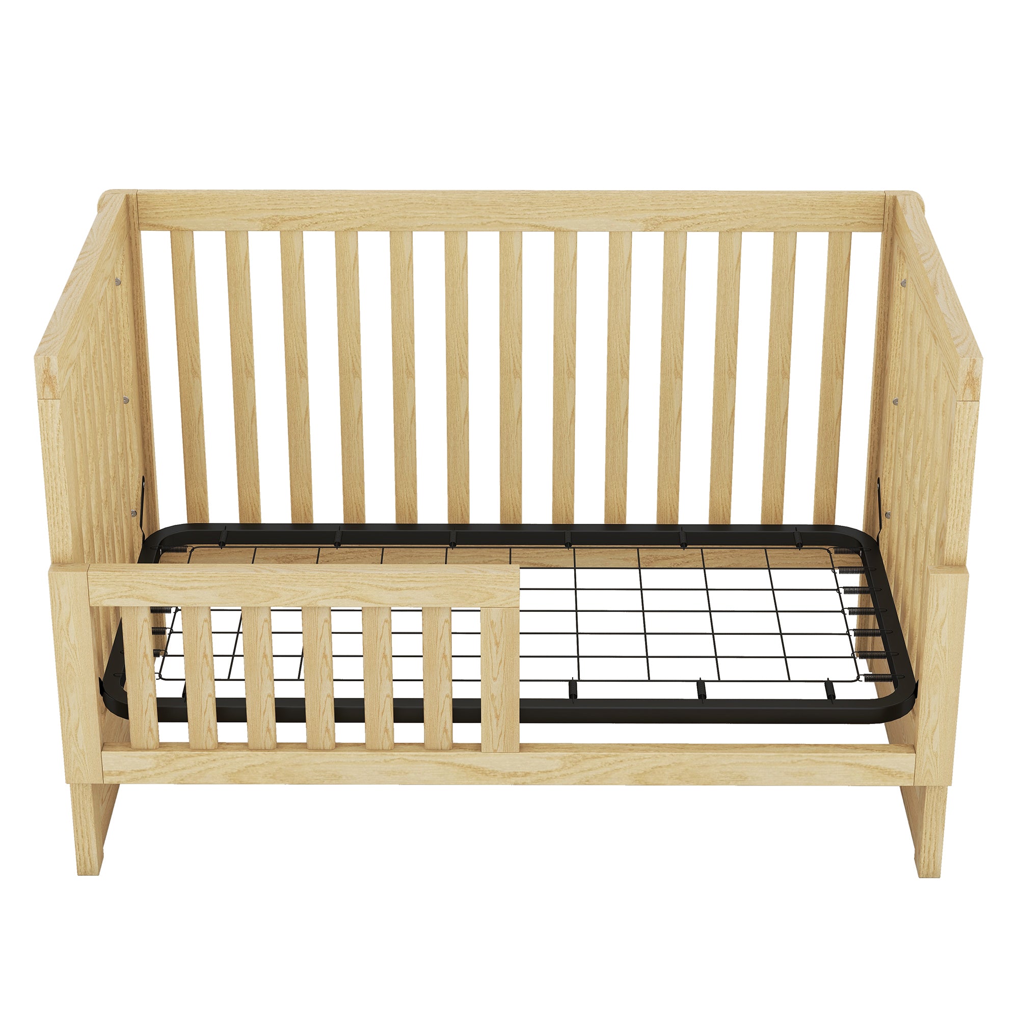 Convertible Crib/Full Size Bed with Changing Table - Natural