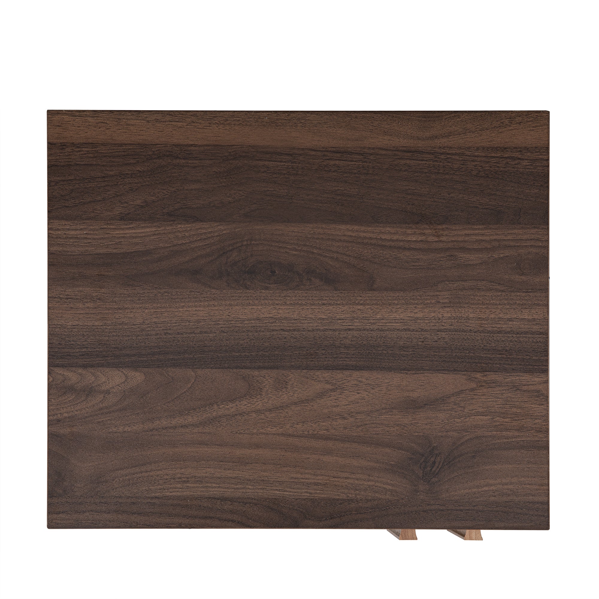 Wooden Nightstand  End Table for Bedroom - Gray+Walnut