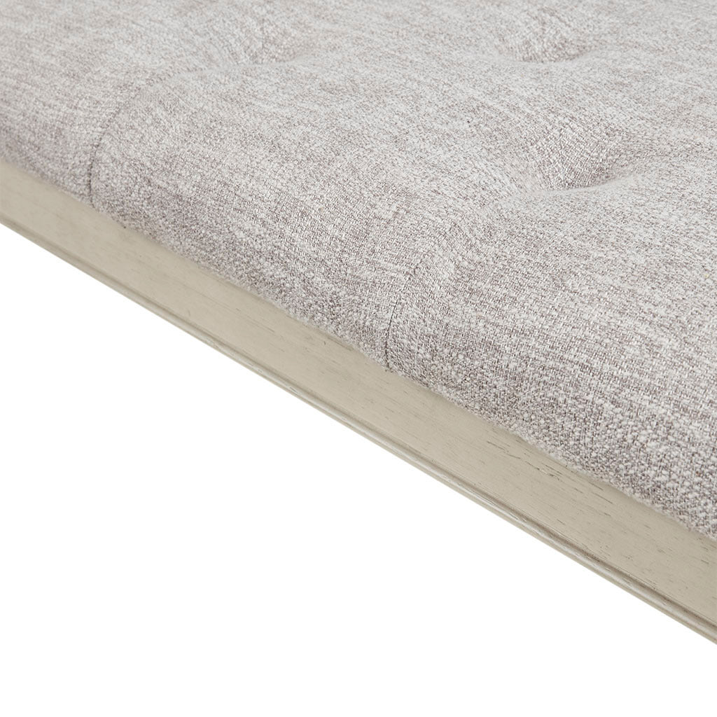 Beckett Accent Bench - Light Grey/ Natural