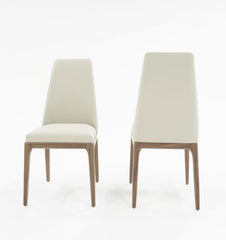Modern Grey & Walnut Dining Chair (Set of 2)
