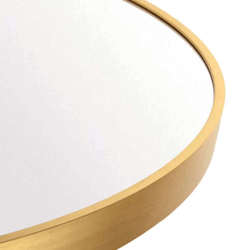 MAICOSY 27.5" Large Gold Round Wall Mounted Mirror Vanity Bedroom Bathroom Decor
