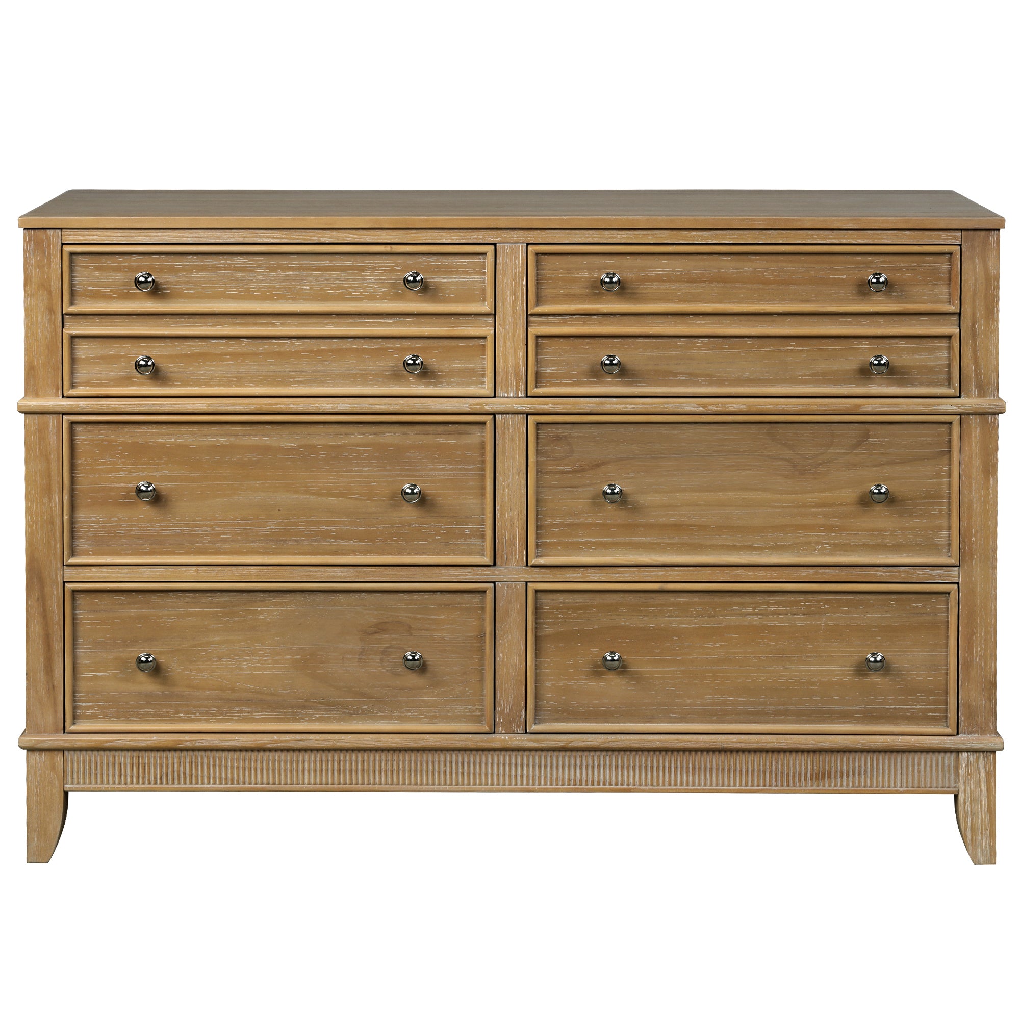 Hazel 6 Drawers Dresser Solid Wood - Natural