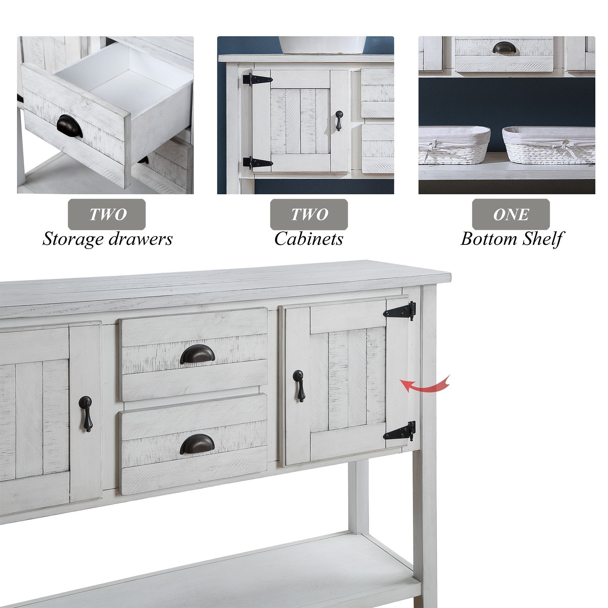 Console Table with Cabinets