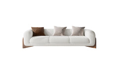 Modern & Luxury White Velvet Sofa II