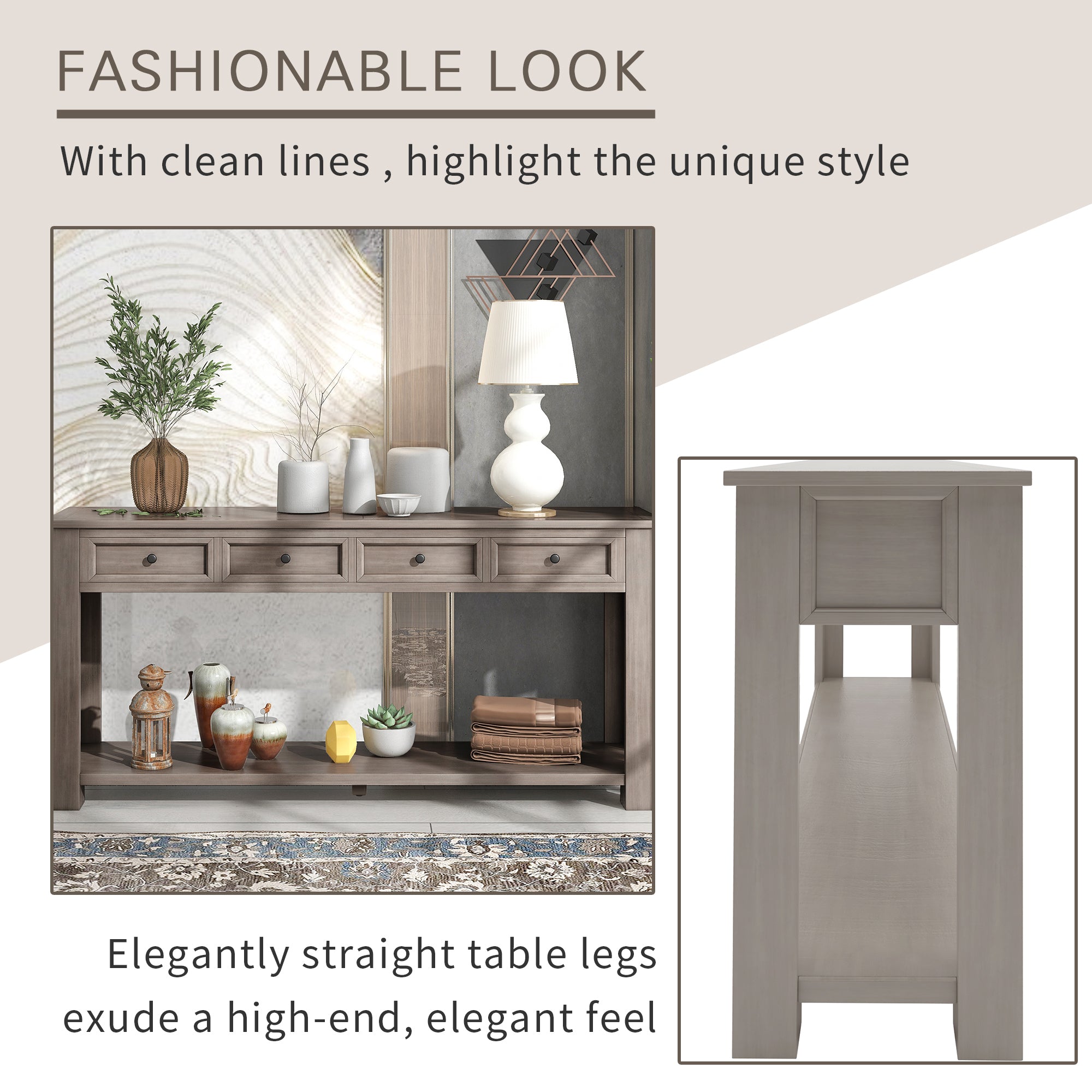 Console table with hidden storage