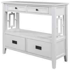 MAICOSY Modern Console Table Wooden Sofa Tables 4 Drawers Shelf Storage Entryway