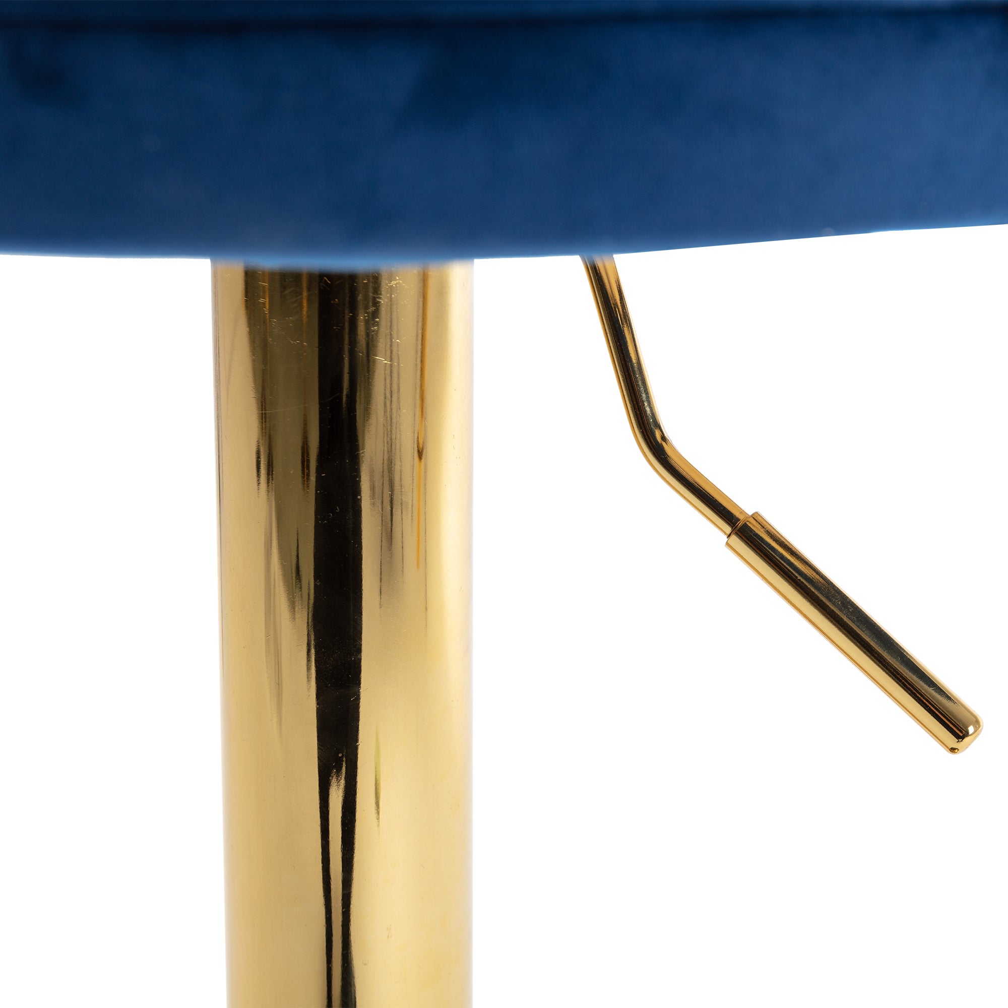 Bar Stools With Back and Footrest Counter Height Dining Chairs (Set of 2) - Velvet Blue