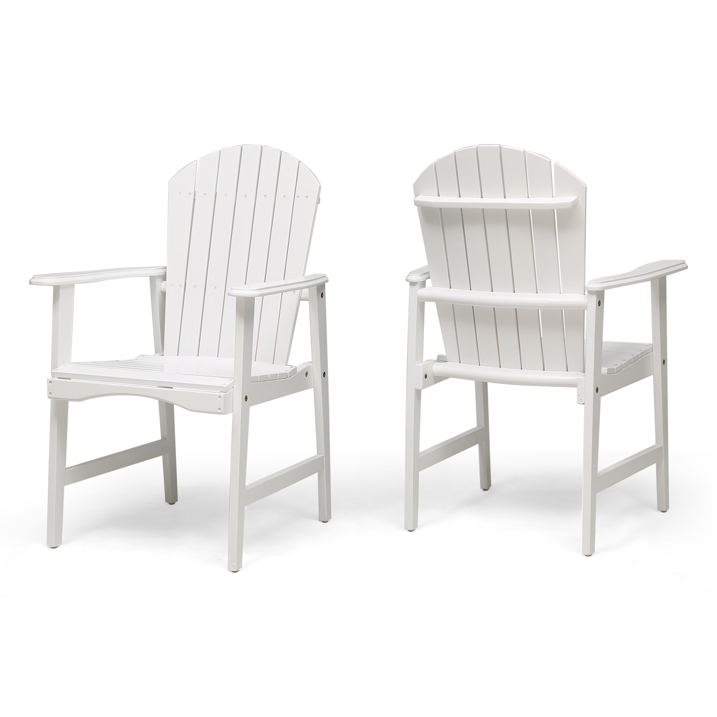 Outdoor Solid Wood Lounge Chair (Set of 2) - White