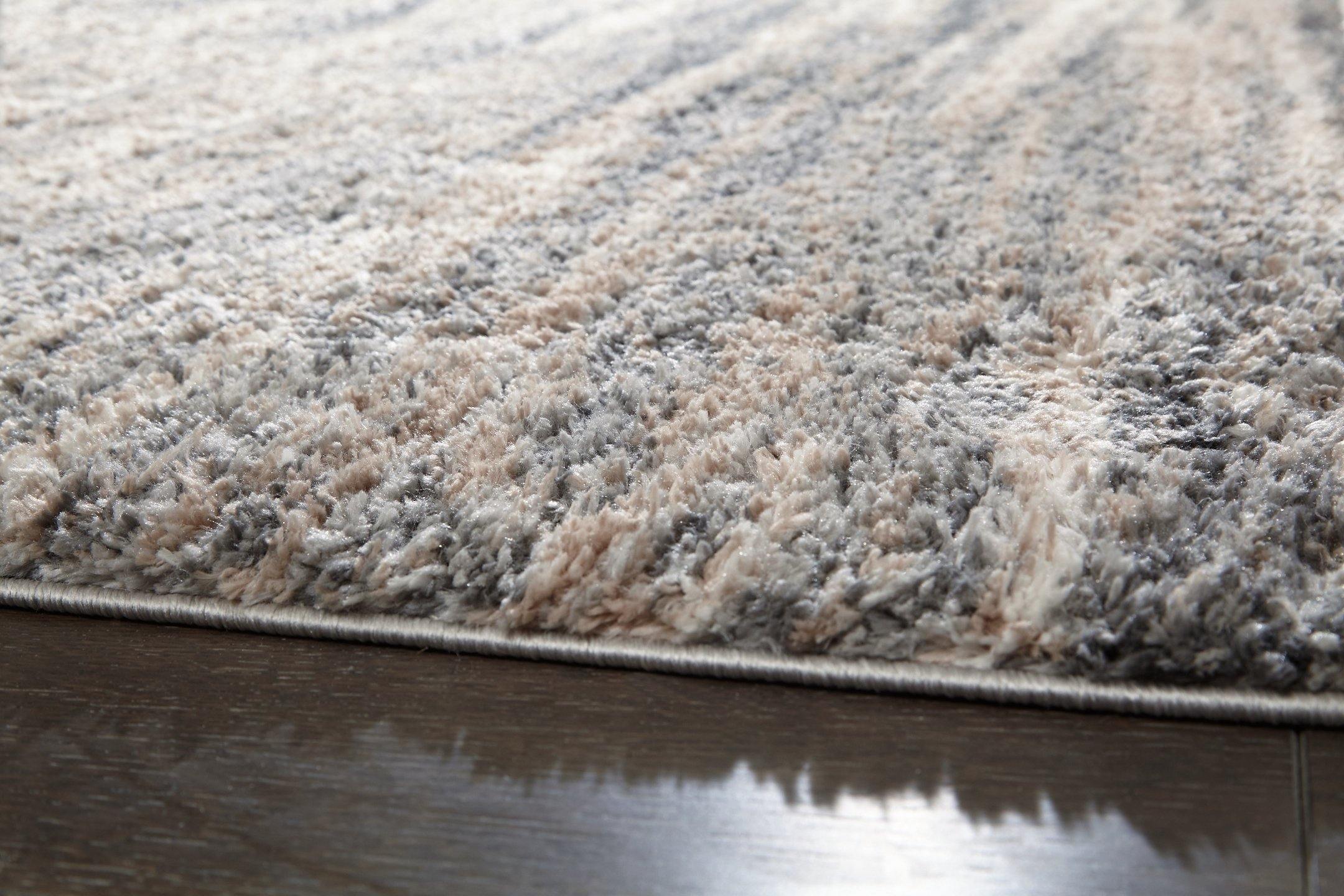 Gizela Ivory+Beige+Gray Contemporary 5'3" x 7'3" Rug