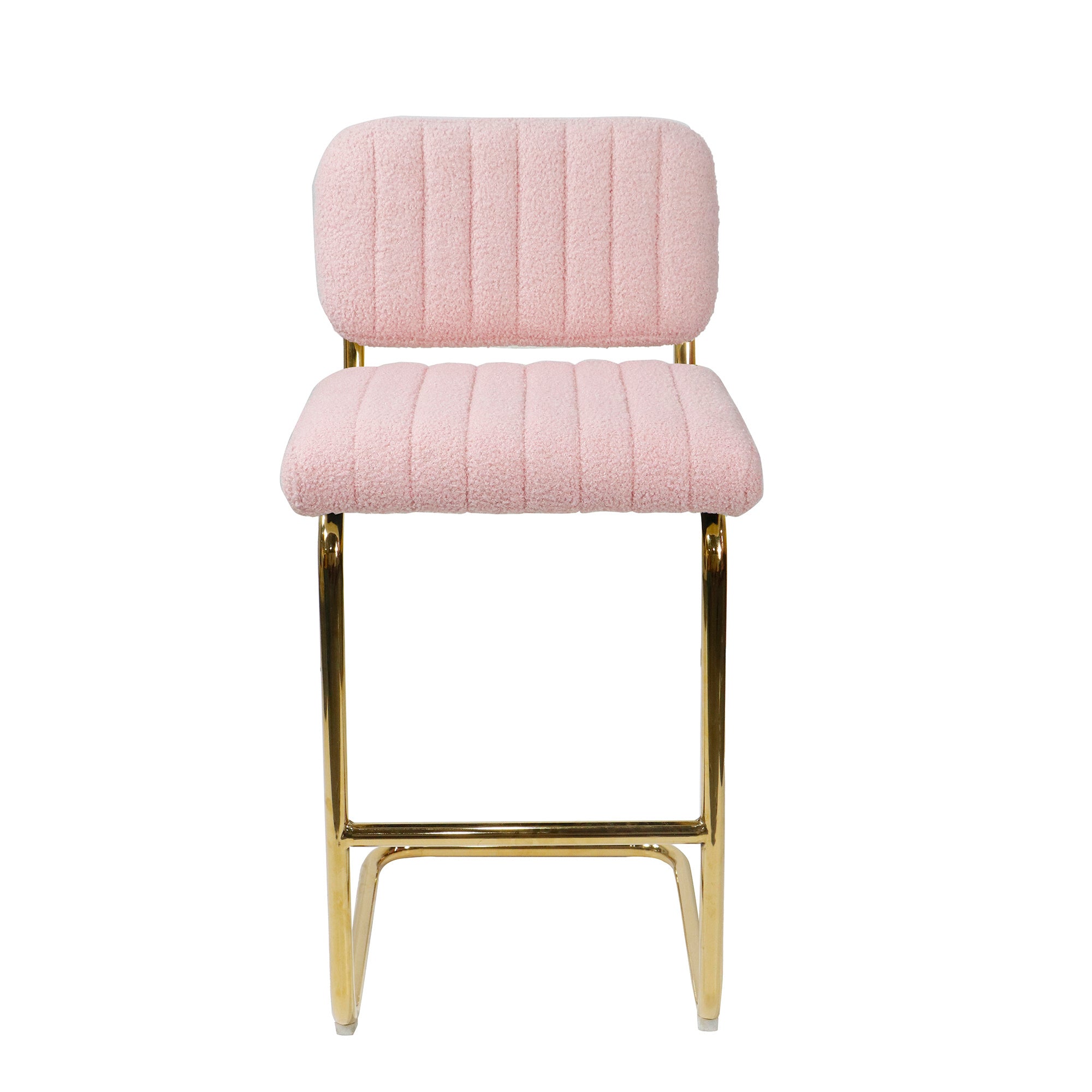 Modern Counter Height Bar Stools (Set of 2) - Pink