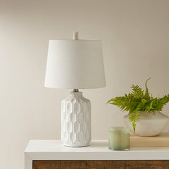 Contour Ceramic Table Lamp - Ivory