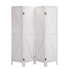 4-Panel Folding Screens Wooden Partition