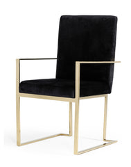 Black Velvet Dining Chair