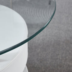 Coffee Table Set with Glass Tabletop Modern Stylish Home Decor