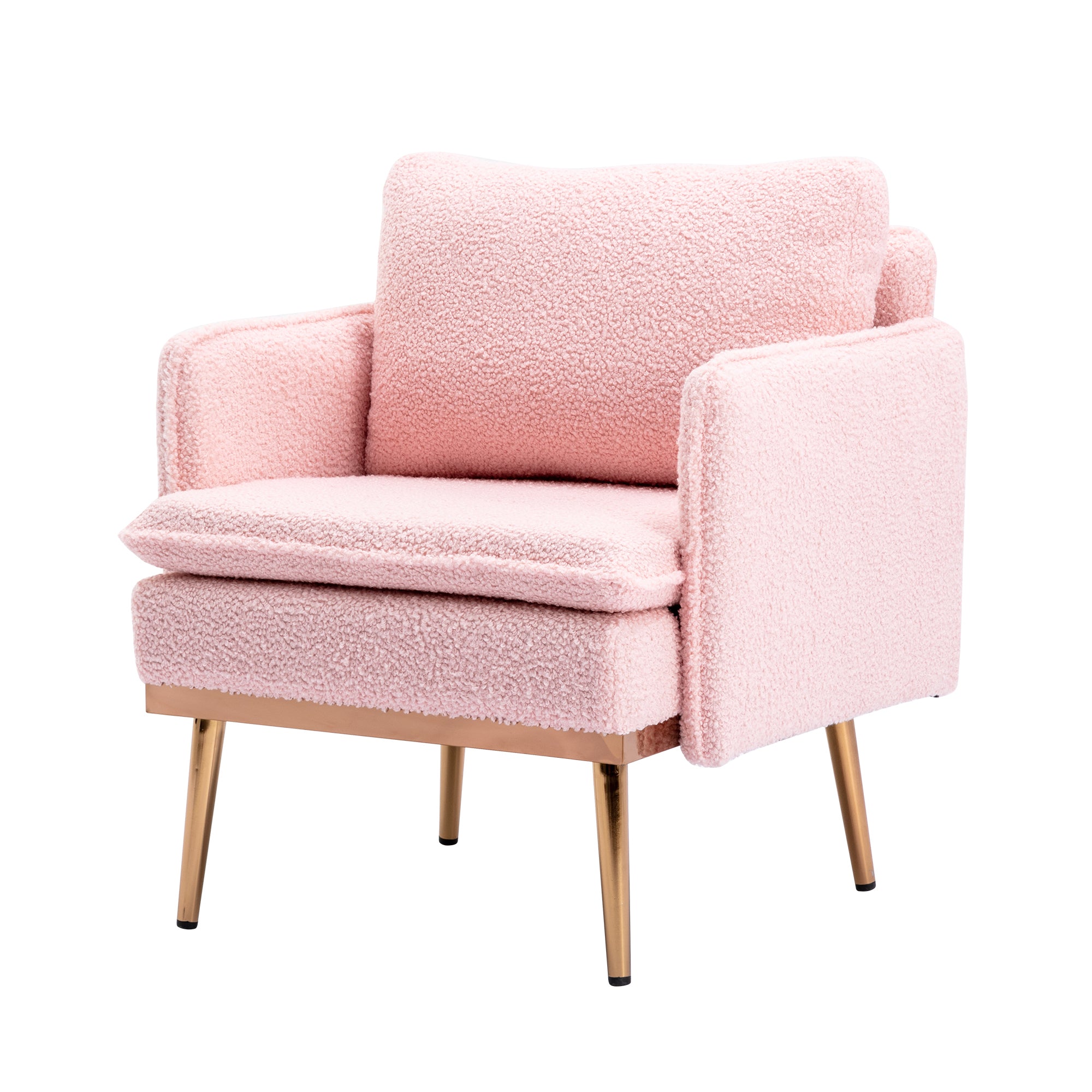 Lounge Chair, Accent Chair - Pink Teddy
