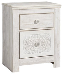 Whitewash Traditional Nightstand