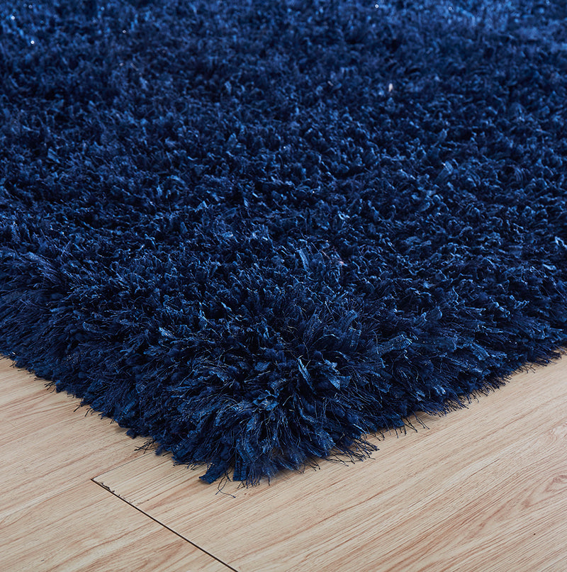 MAICOSY Coral Hand Tufted Shag Area Rug for Living Room Decor, 60 x 85 Navy Blue