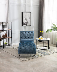 Light Blue Velvet Sofa Chair