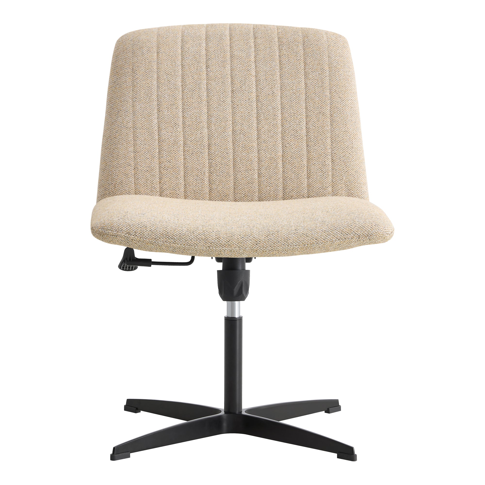 Chair Office Chair Adjustable 360 ° Swivel Cushion Chair With Black Foot - Beige