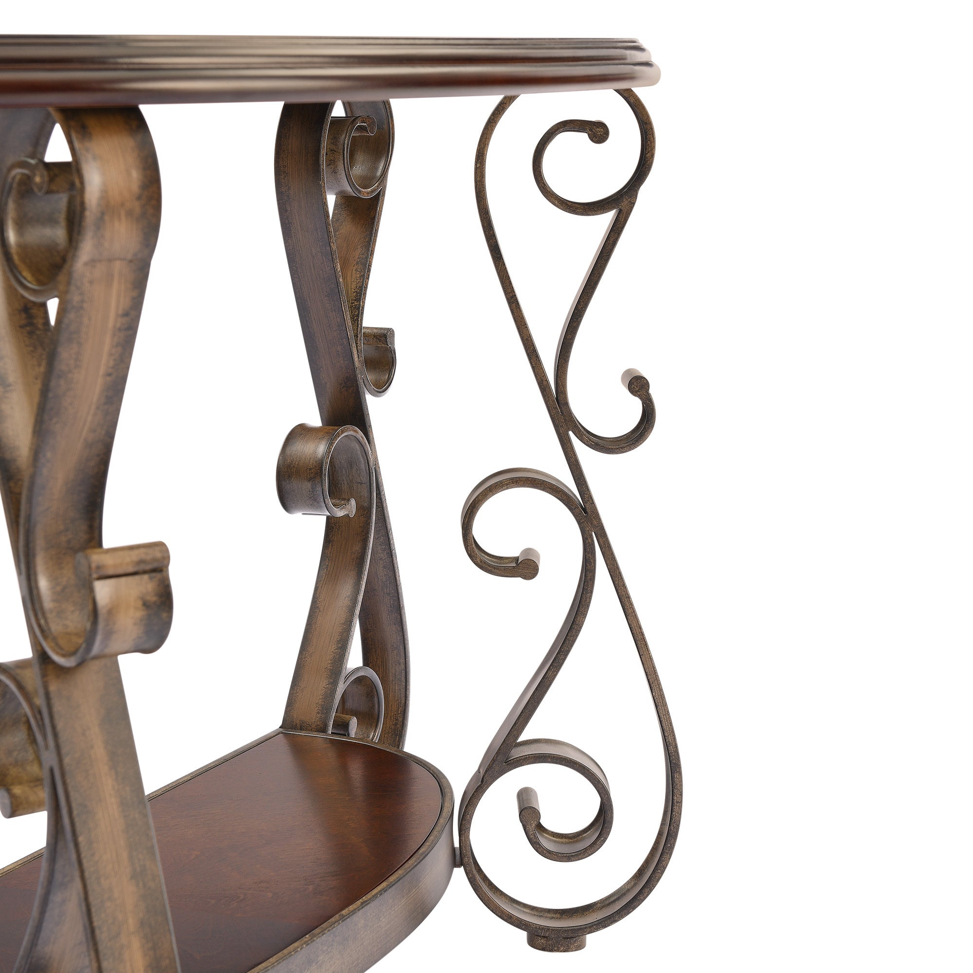 Glass top console table