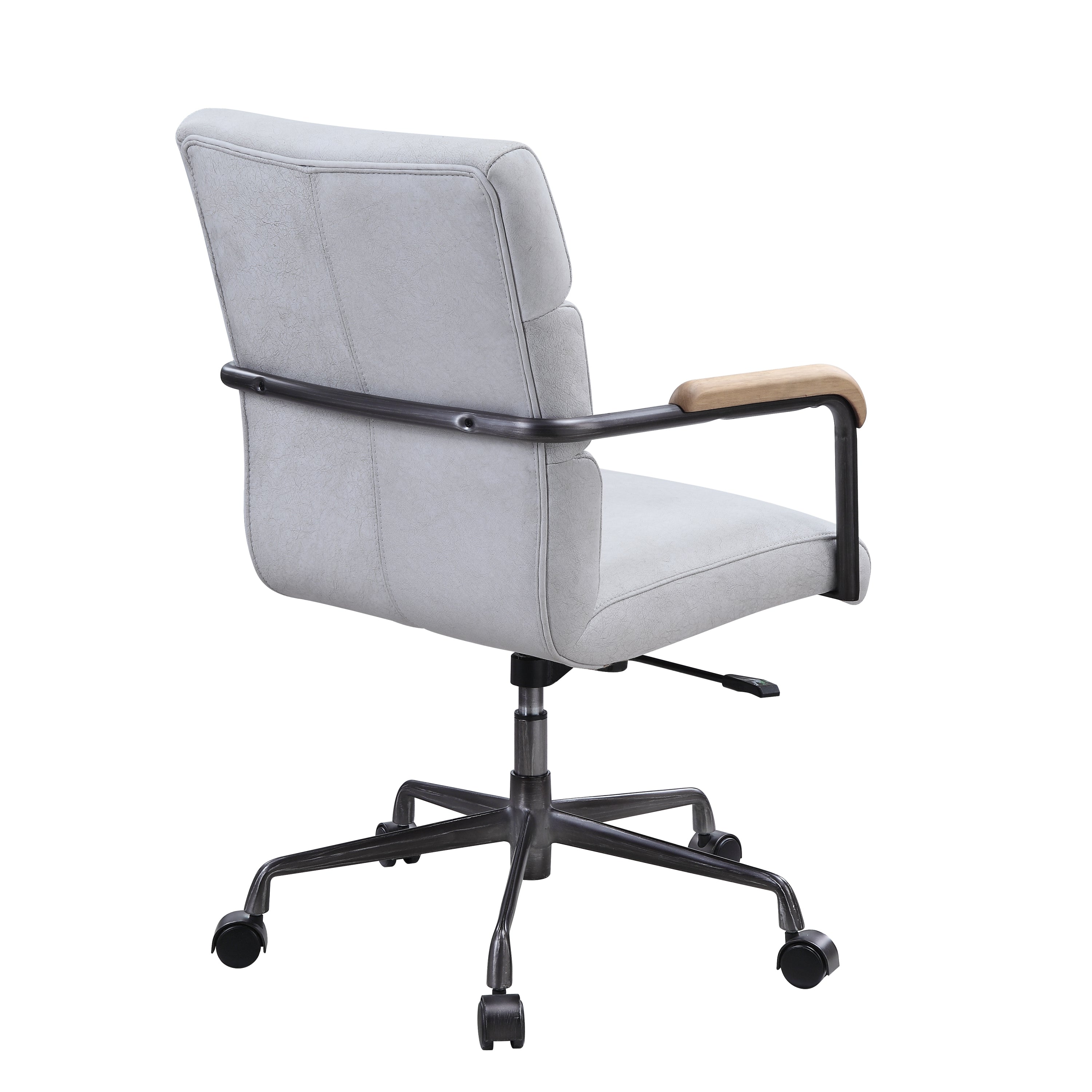 Vintage Office Chair, Leather - White