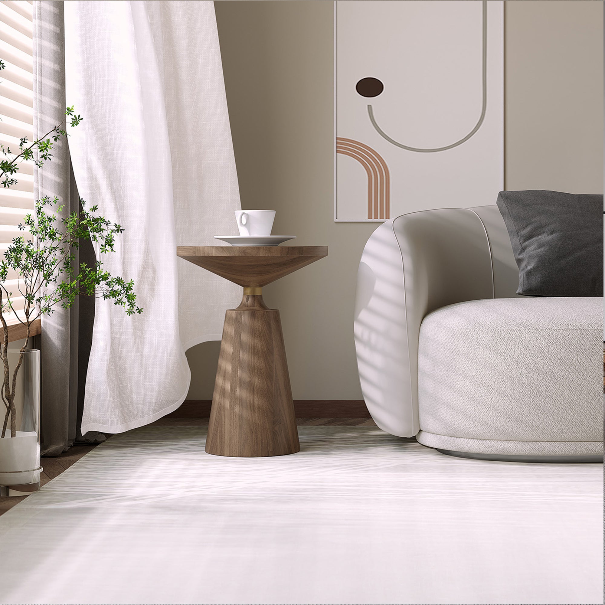 Walnut End Table
