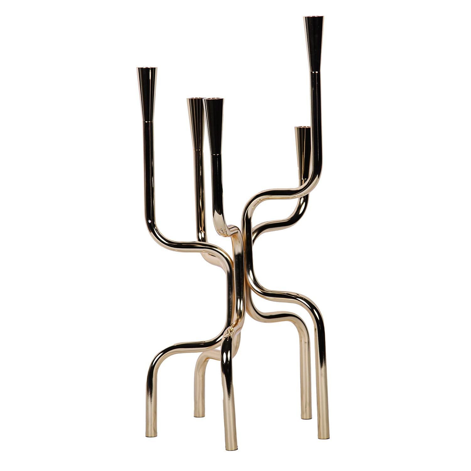 Modern Geometric 5 Candles Holder - Gold