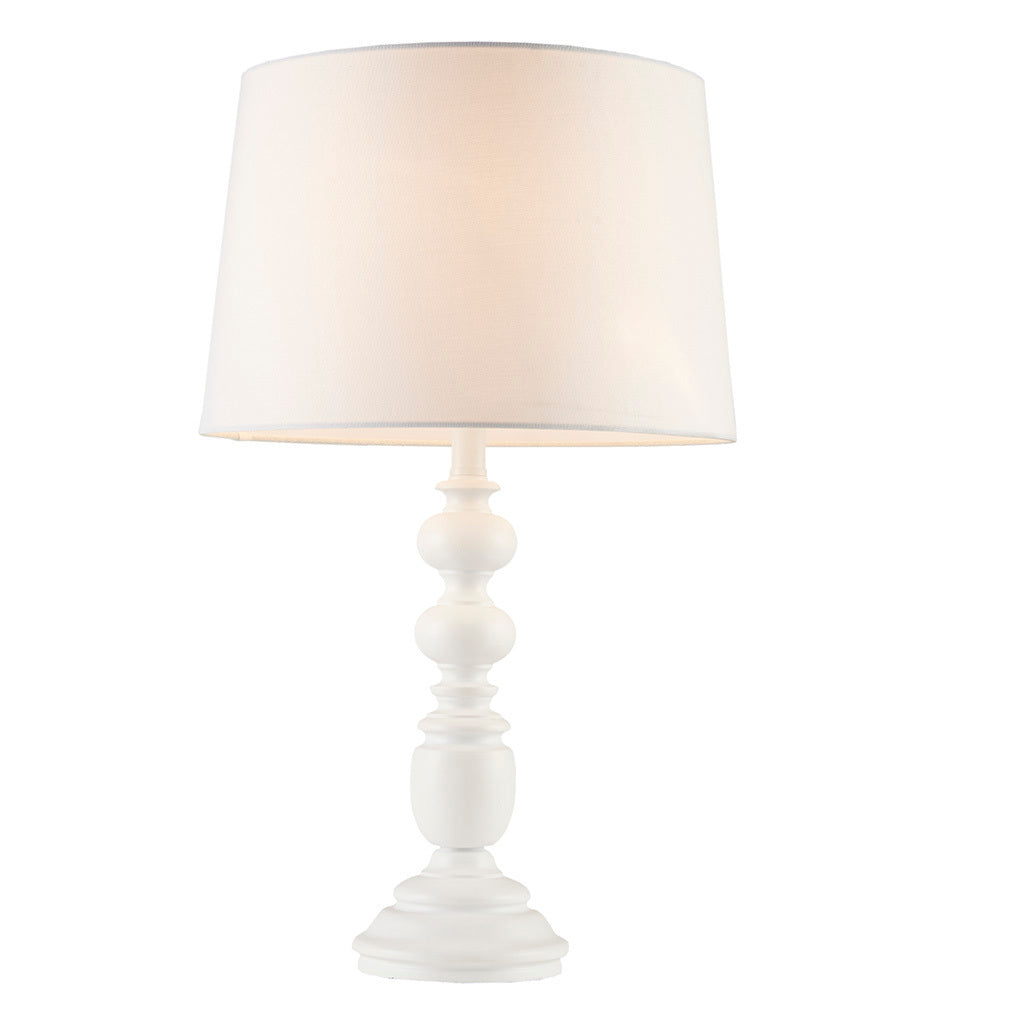 Astoria Resin Buffet Table Lamp - White