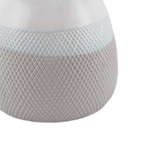 Ivory/Grey Ceramic Textured Table Lamp