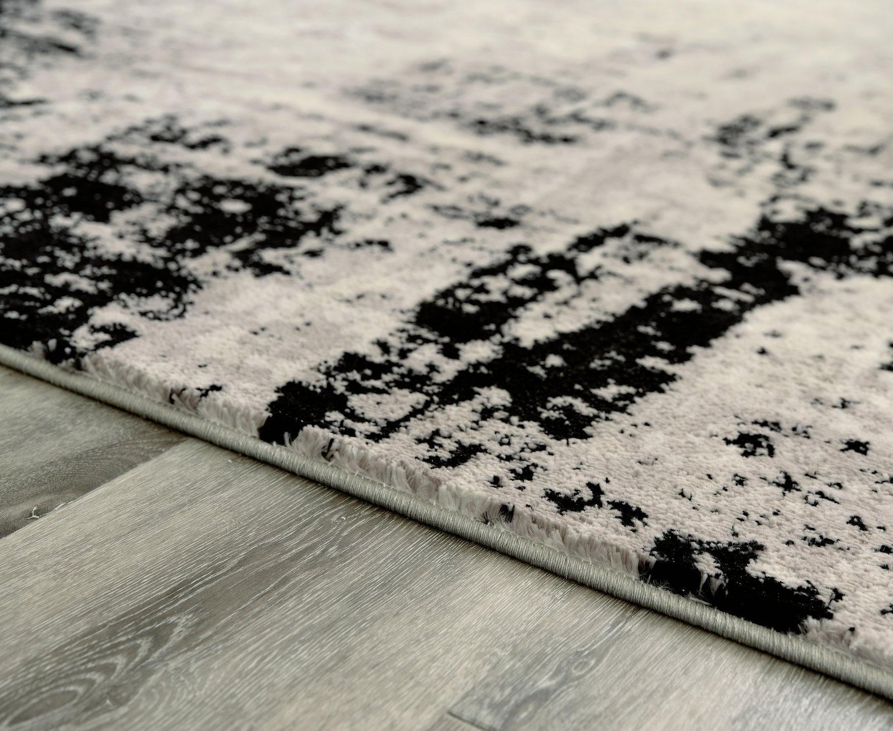 Zekeman Black+Cream+Gray Contemporary 5'3" x 7'7"