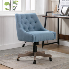 Modern Swivel Shell Chair  - Blue