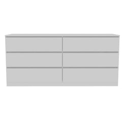 6 Drawer Double Dresser - White