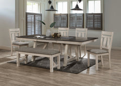 Cottage Style Extendable Dining Table Set (6 pieces)