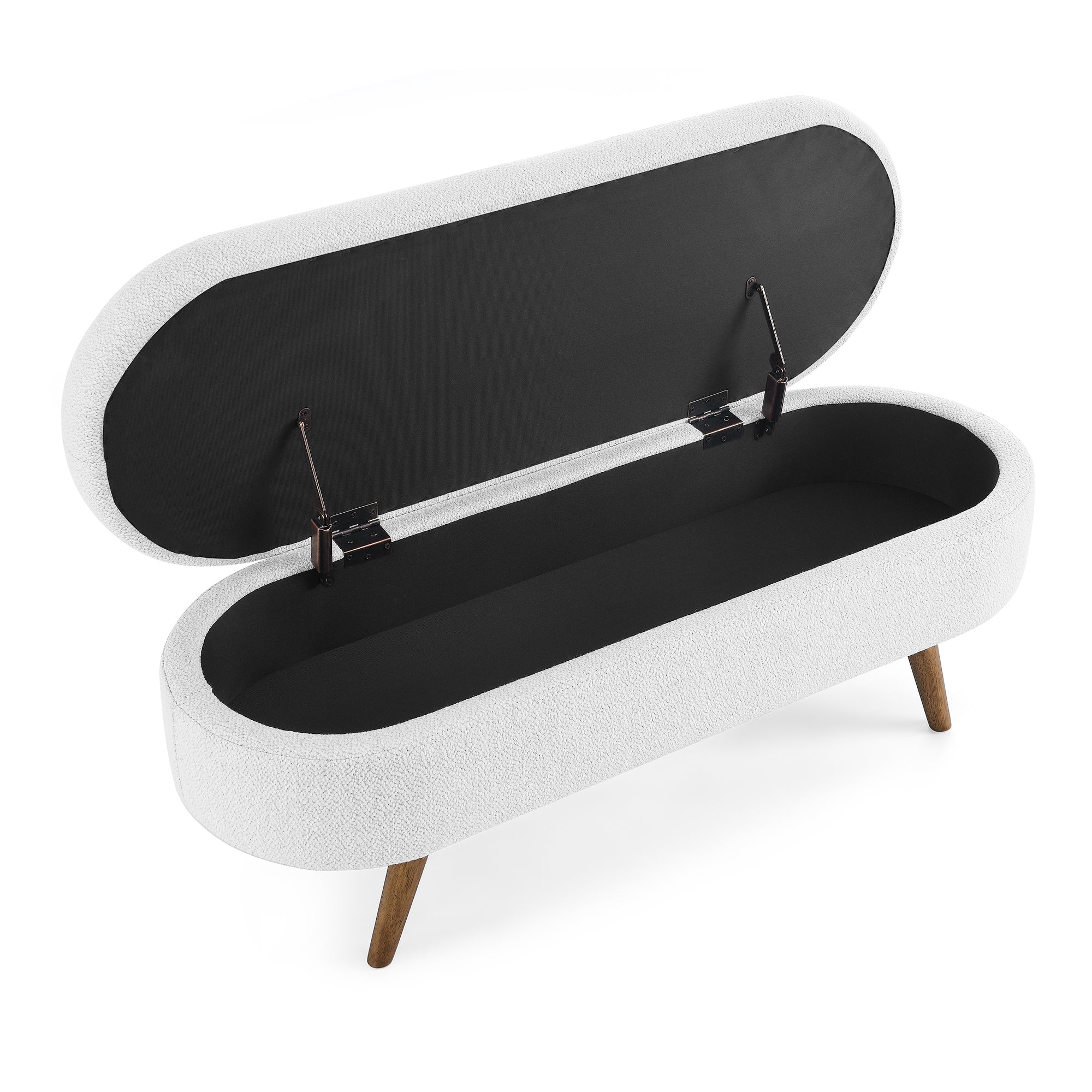 White Ottoman Bench