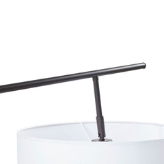 Bronze Adjustable Arched Floor Lamp with Drum Shade