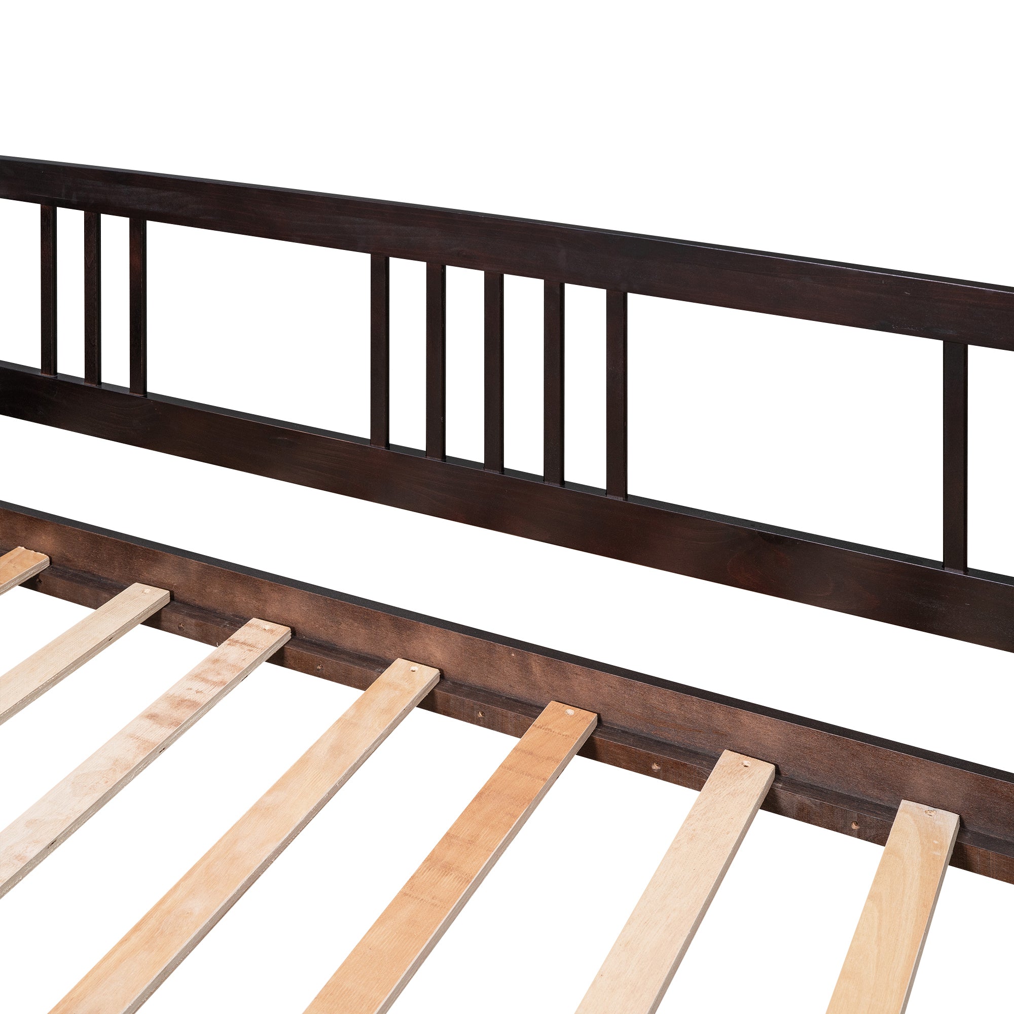 Twin Size Daybed Wood Bed with Two Drawers - Espresso