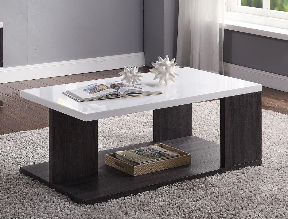 Pancho Coffee Table - Gray & White High Gloss